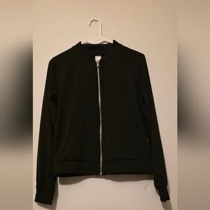 Old Navy Women's Classic Black Athletic Bomber Jacket